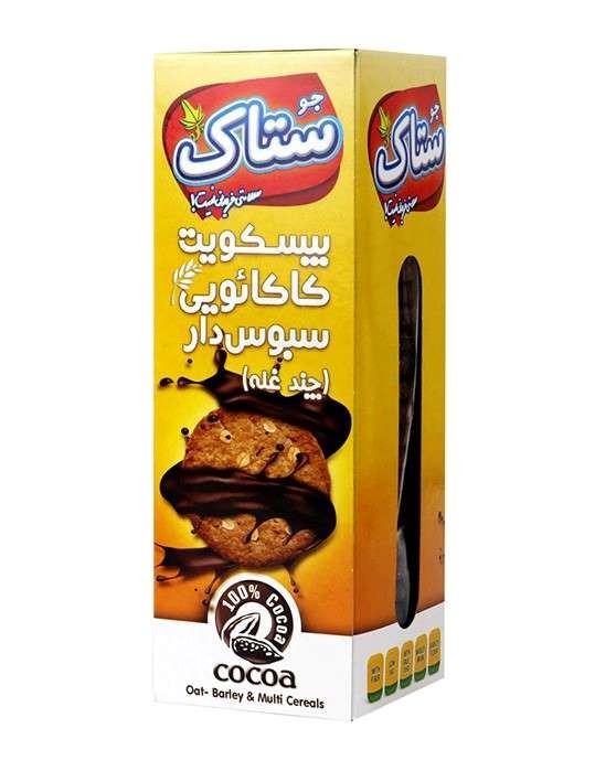 ستاک بیسکویت سبوس دار کاکائو 370 گرمی