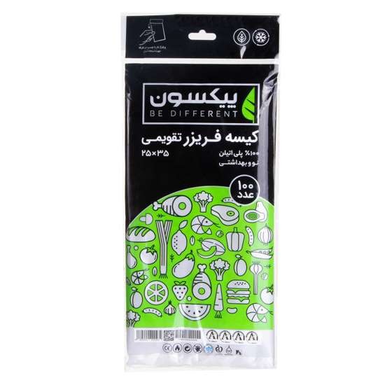 پیکسون کیسه فریزر لفاف سلفون تقویمی 100 برگ 50 عددی