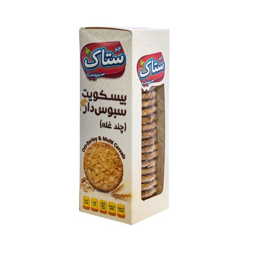 ستاک بیسکویت سبوس دار ساده 370 گرمی