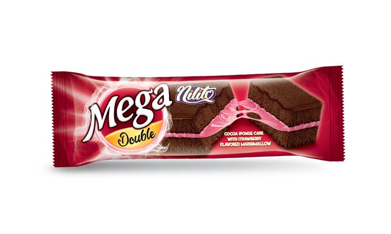 کیک لایه ای مگا دابل کاکائویی مار شمالو توت فرنگی 24 عددی (پک شیرینگ 4)