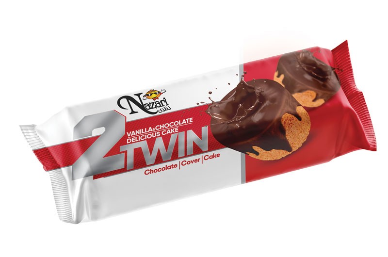 twin با روکش شکلات قهوه ای