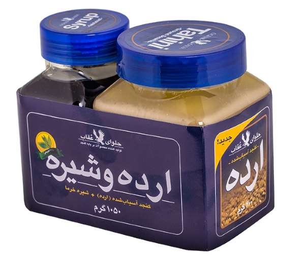 بسته ارده و شیره 1050 گرمی حلوا شکری عقاب