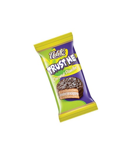 والس تراست می روکش شکلاتی با تزئین پودر نارگیل جعبه ای 100 تایی (پک شیرینگ 4)