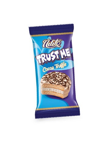 والس تراست می بیسکویت شیری و روکش شکلات سفید با تزئین ترافل کاکائویی 100تایی (پک شیرینگ 4)