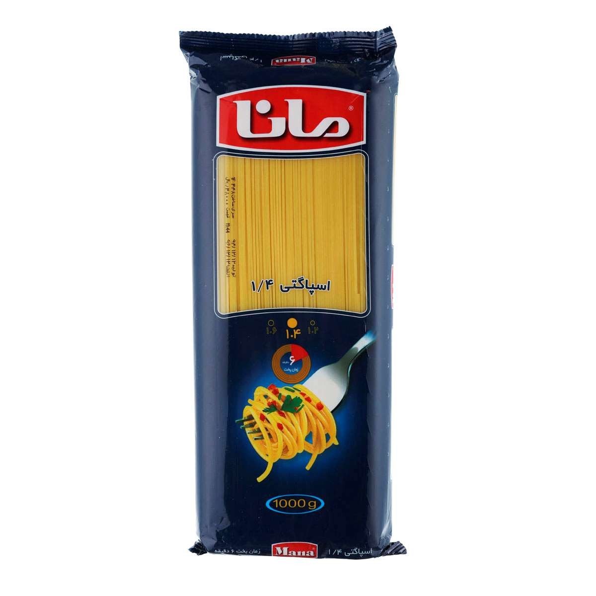 مانا اسپاگتی 1/4 1000 گرمی