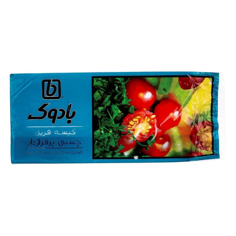 بادوک کیسه فریزر متالایز چسبی 100 برگ