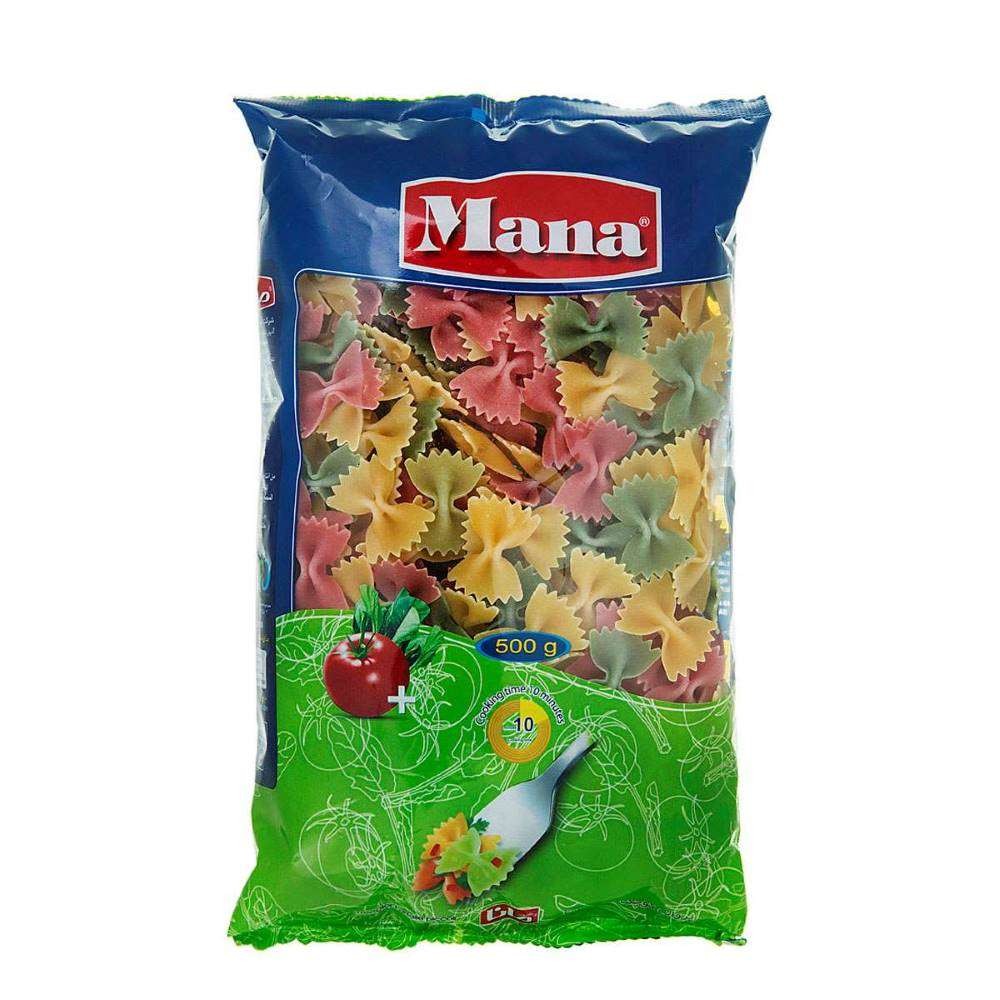 مانا پاستا پروانه کوچک سبزیجات 500 گرمی