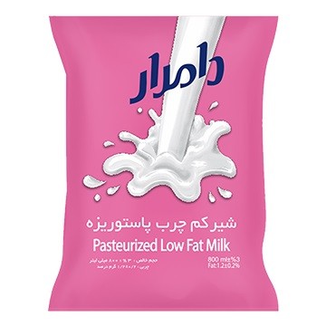 شیر کیسه ای کم چرب 800 سی سی غنی شده با ویتامین D3 دامداران