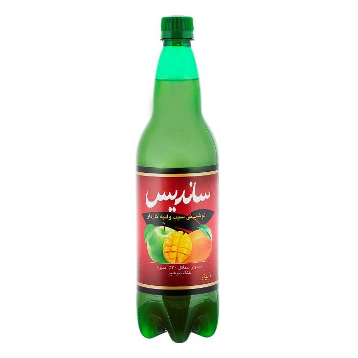 ساندیس نوشیدنی سیب انبه گازدار یک لیتری 6 عددی